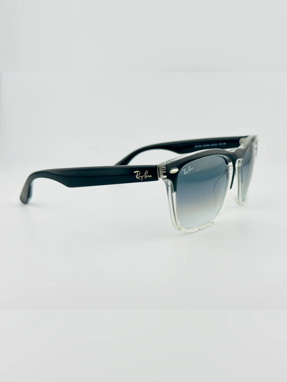 Ray-Ban Steve Sunglasses RB4487 Polished Black on transparent Frame Grey Lenses